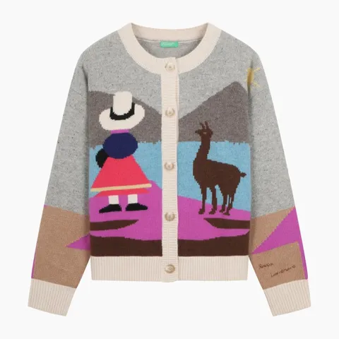 [롯데백화점](프리미엄)]컬러 믹스 인타샤 니트 가디건 (BAKC72561)