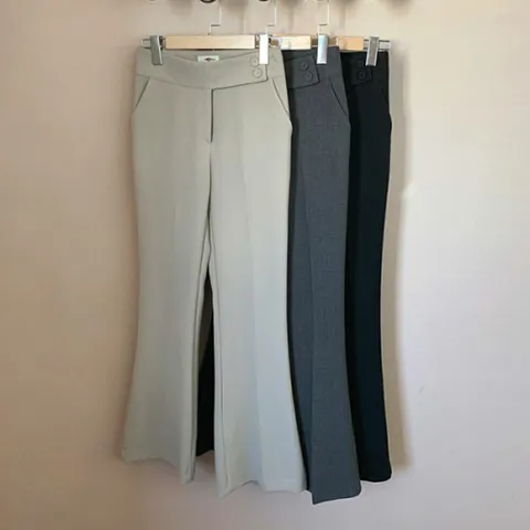 [브리치]  / 핏보장 2버튼 벨트 d모노 울 부츠컷 슬렉스