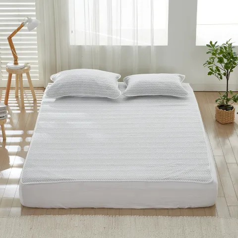 [르헤브] 아이스쿨 듀라론 접촉 냉감 고정밴드 침대 패드 Q/퀸