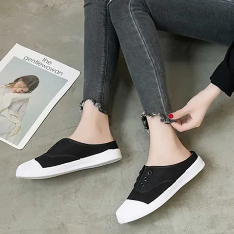 여성운동화여름 캔버스 블로퍼 뮬스니커즈 여름 운동화 스니커즈 봄신발여름슈즈