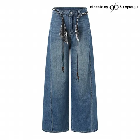 정상가 99,000원 ㅣ 빈티지 데님 벨티드 팬츠 (NP3TA013L0)