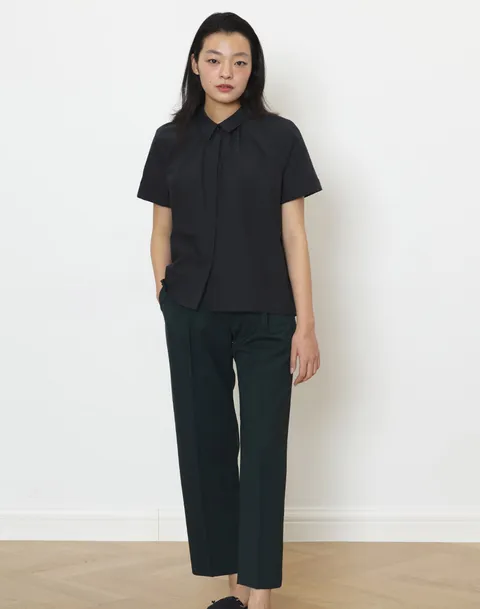 Summer wool pants deep forest