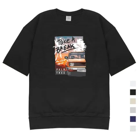 [하프클럽] take a BREAK 오버핏 반팔 맨투맨 남여공용 6컬러