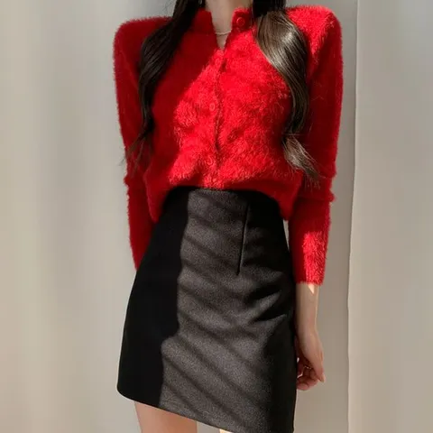 [하프클럽/니까니까]여성용 제니 앙고라 니트 가디건