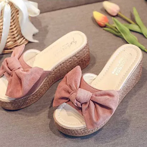 여자 신발 슬리퍼 여름 원피스 통굽 코디 리본 패션 선생님슬리퍼구두 봄여름데일리슈즈