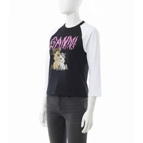 MUST IT_가니 26SS BASIC COTTON JERSEY BASEBALL T-SHIRT (A1050054 252) (베이직 코튼 저지 베이스볼 티셔츠)