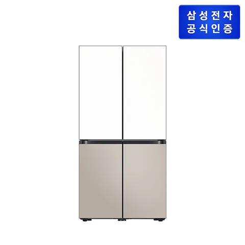 Bespoke AI 냉장고 RM70F90R2ZG 4도어 프리스탠딩 (905L)[에센셜 화이트+에센셜 베이지]