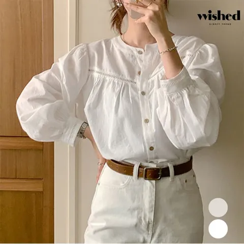 정상가:79,000원ㅣ데일리 무드 버튼업 베이직 블라우스 (WIAABL064)