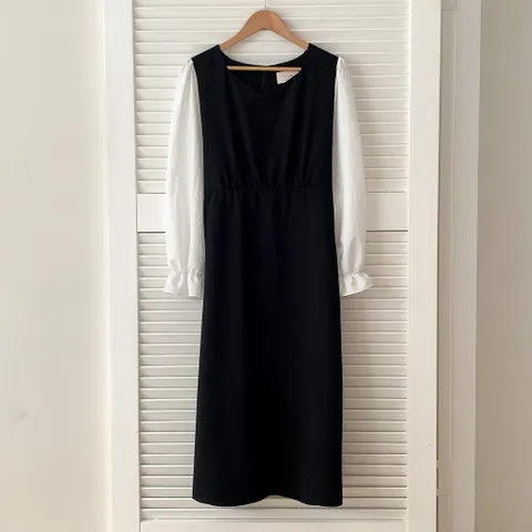 아이우먼 엣지브이배색리본원피스 GOK794M301 빅사이즈