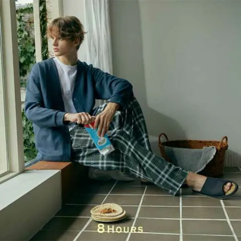 [최초가: 19,000원](M) 그린 체크 팬츠_8HOURS007