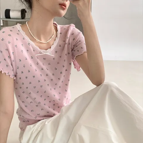 [브리치] 제로투올샵 / 레트로 레이스 니트 스웨터 레트로니트 연보라