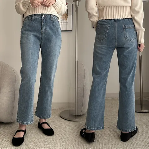 빅사이즈사랑해요 Q494L401 데일리밴드스판일자팬츠 LO