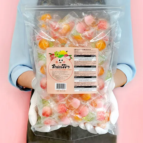 후르츠뽀 까먹는젤리 4종 혼합맛 1kg(망고+리치+샤인머스켓+복숭아)
