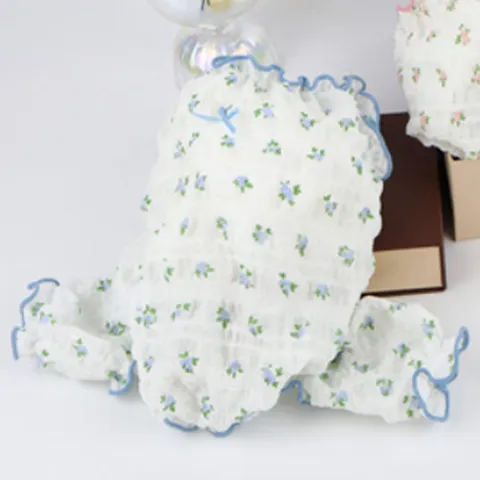 강아지 플라워 나시 올인원 블루 1P 여름 점프수트 반려견꽃올인원 반려견나시올인원