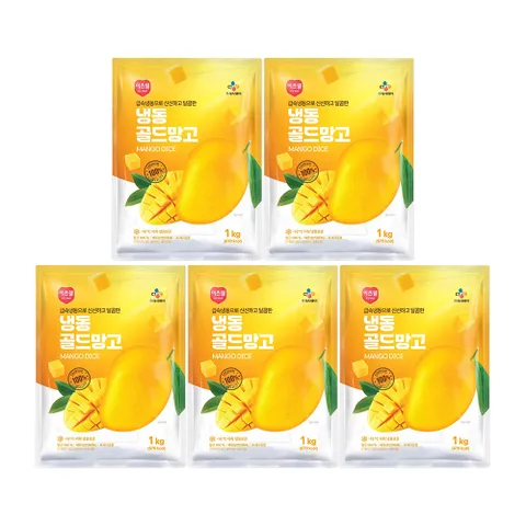 CJ프레시웨이 이츠웰 냉동골드망고1Kg x 5개