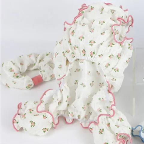 강아지 플라워 나시 올인원 핑크 1P 여름 점프수트 반려견꽃올인원 반려견나시올인원