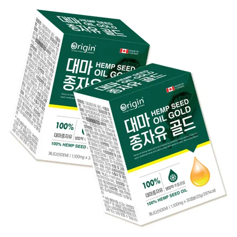 캐나다 대마종자 오일 유 냉압착 착유 60정