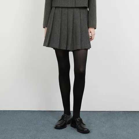 [롯데백화점]울 헤링본 플리츠 숏 팬츠 AWWSPO41710