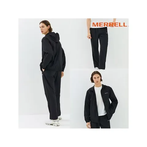 [하프클럽] 남성 아웃도어 UV 경량 바람막이+스트레치 팬츠 (D5JK201MBLK-K+D5PP201MBLK