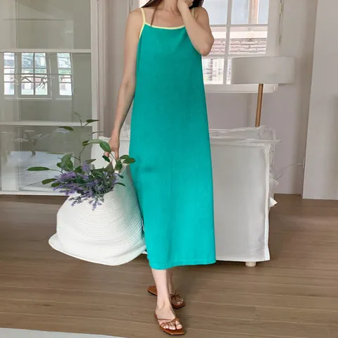 [브리치] 러블리감성 / 서우 랍빠 타월 테리 롱 원피스