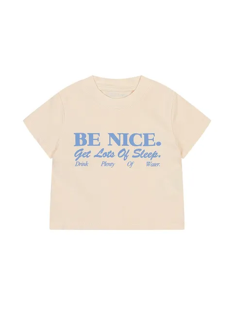 [Sporty & Rich] 스포티앤리치 Be Nice 티셔츠 아이보리 / SRD1TT0200IV
