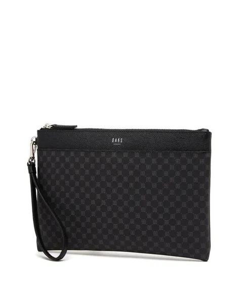 [LOUIS BRIDGE]블랙 가죽 DD로고 패턴 미디움 클러치백 DBBA3E467J 428519