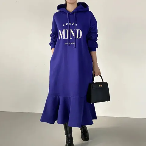 로고나염후드기모원피스 RAQ196M311 빅사이즈