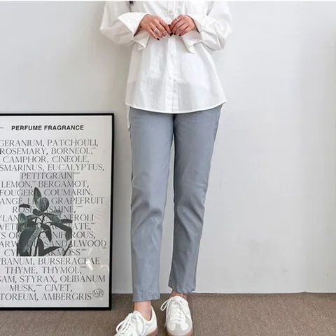 [하프클럽/끌레아]여성 밴딩 9부 마바지 여름 일자 팬츠 캐주얼 편한