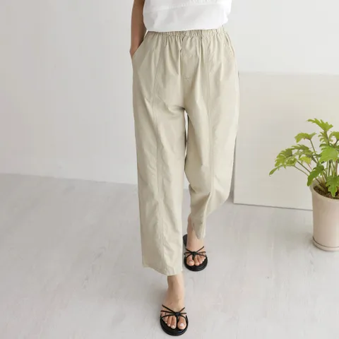 [다잇템] 여자 세미배기 엷은 SS 컷아웃 면바지