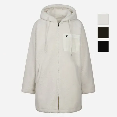 공용 후드 플리스 롱 집업점퍼 (NUI506)