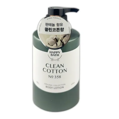 swK 로션 바디크림 해피바스 500g 바디 피부 코튼향 민감 바디크림 향기바디로션