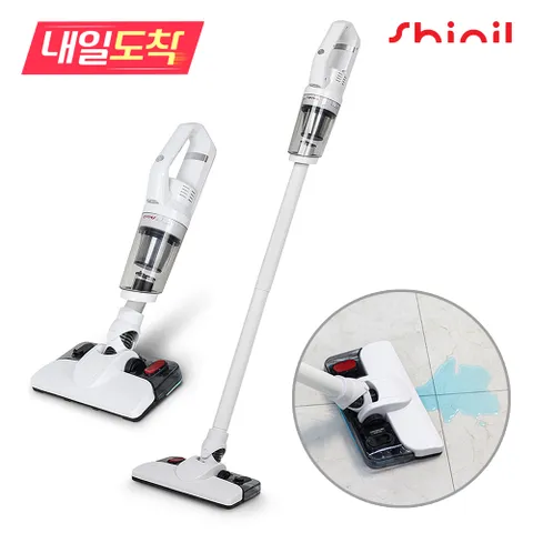 [내일도착] SHINIL 듀얼클린 무선 진공 물걸레 청소기 LED램프 SVC-DC899