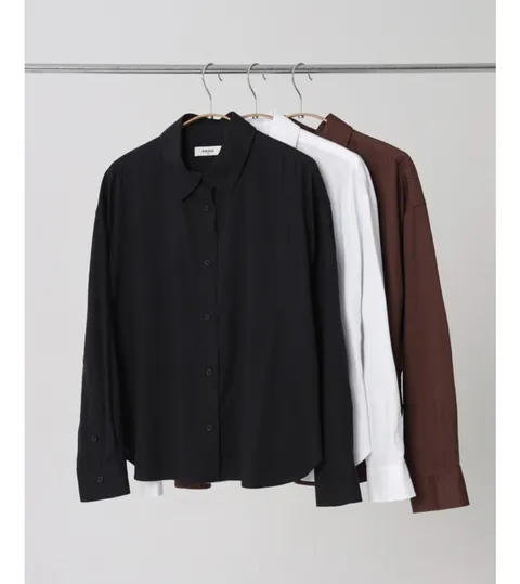 여성 옥스포드 루즈 크롭핏 셔츠_JK