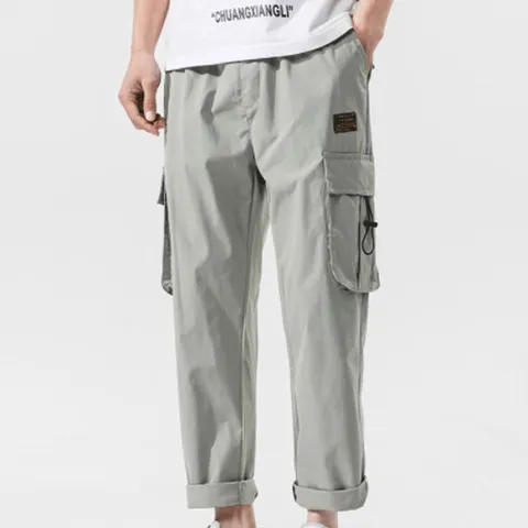 남성 허리밴딩 봄 가을 카고바지 트레이닝 팬츠