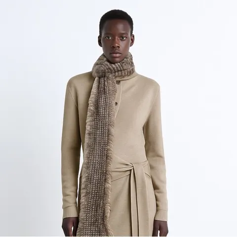 [최초가 198,000]엘레강스 니팅 밍크 머플러_MNAC251001