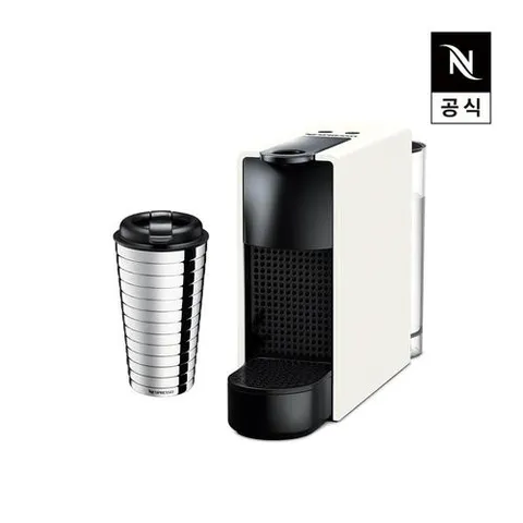 [11/1~11/30 구매이벤트] 에센자 미니 C30 에스프레소 캡슐커피머신 화이트 + 트래블 머그 터치