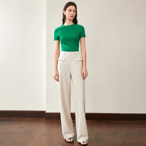 BA_Drape slim pants_LIGHT BEIGE