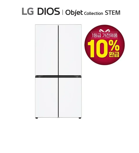 LG STEM 5도어 원매직 직수형 냉장고 1등급 M876MQQ161 색상택1