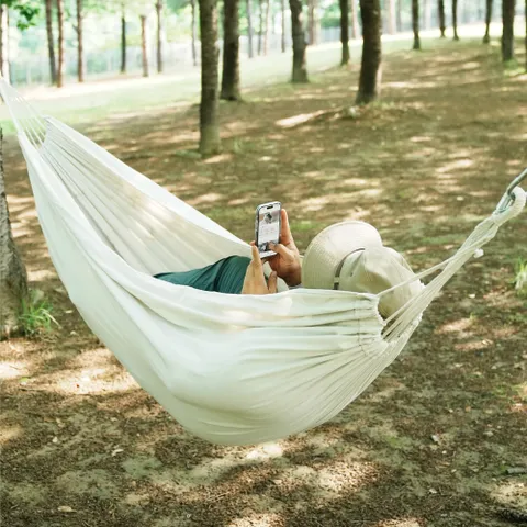 캠핑 해먹 그네 아이보리 세트