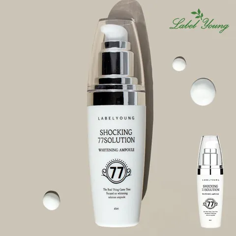 쇼킹77솔루션화이트닝앰플 1개 잡티기미주근깨 미백케어 7가지 미백기능성 성분함유