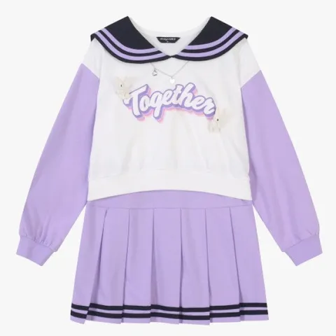 목걸이장식 세일러원피스 긴팔원피스 TGMS24804_CA