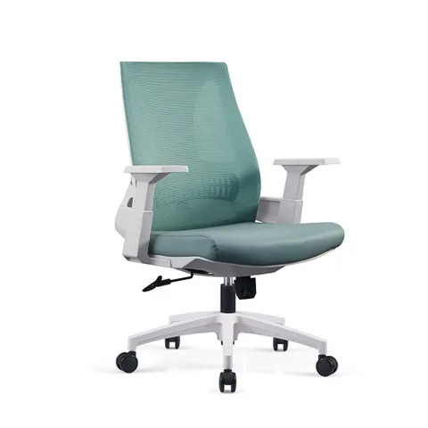 메쉬 등받이 리프팅 의자 스카이블루