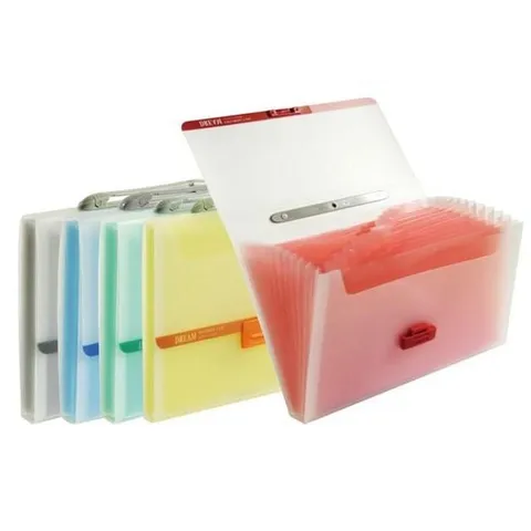 컬러미니도큐13칸 통장지갑(13포켓 연두 드림산업) 명함철 통장지갑 컬러미니도큐13칸