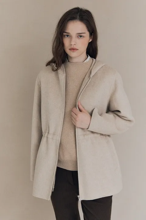 [올앤선드리] 매건 후드 코트 A5WAH811_DG