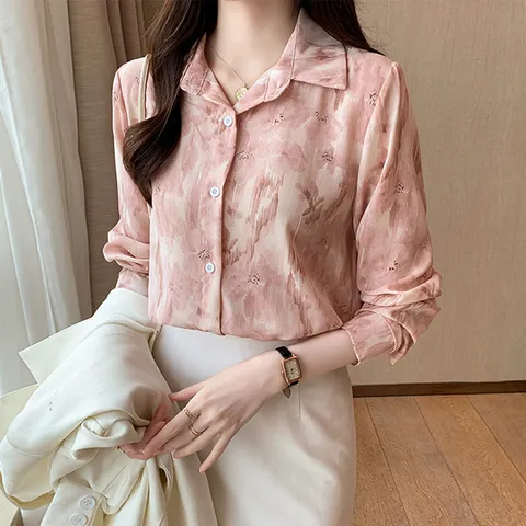 델리언 수채화 블라우스