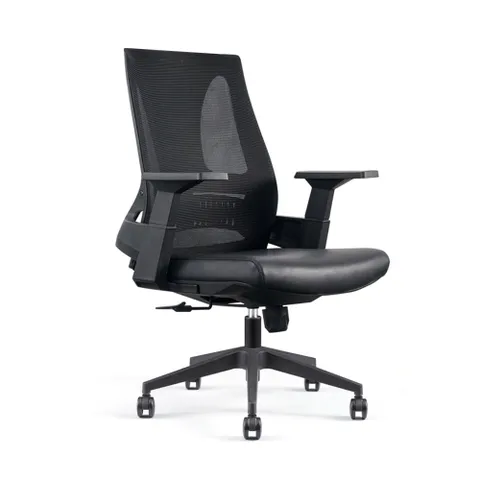 메쉬 등받이 리프팅 의자 블랙