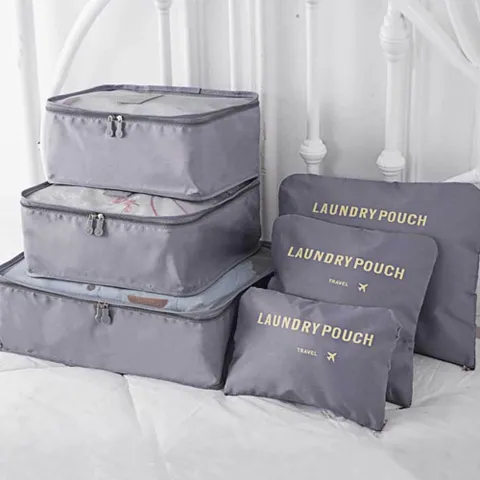 여행용 수납파우치 그레이 여행용가방 6종세트