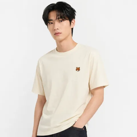 26SS 메종키츠네 폭스 헤드 레귤러 티셔츠 노블 베이지 PM00107KJ7026 0063