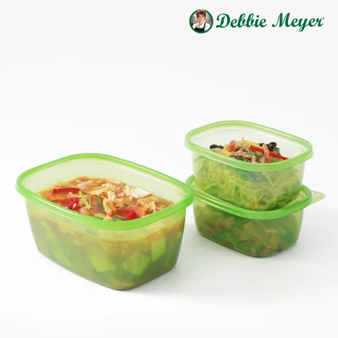 그린박스 밀프랩 반찬통 냉장고정리 소분용기 709ml 2p + 1.8L 1p