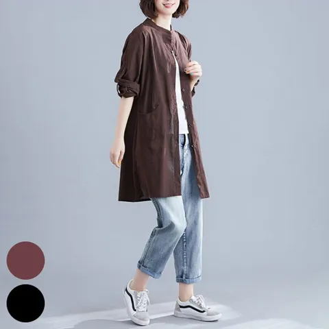 빅사이즈사랑해요 J710L308 데일리린넨여자롱남방 NT